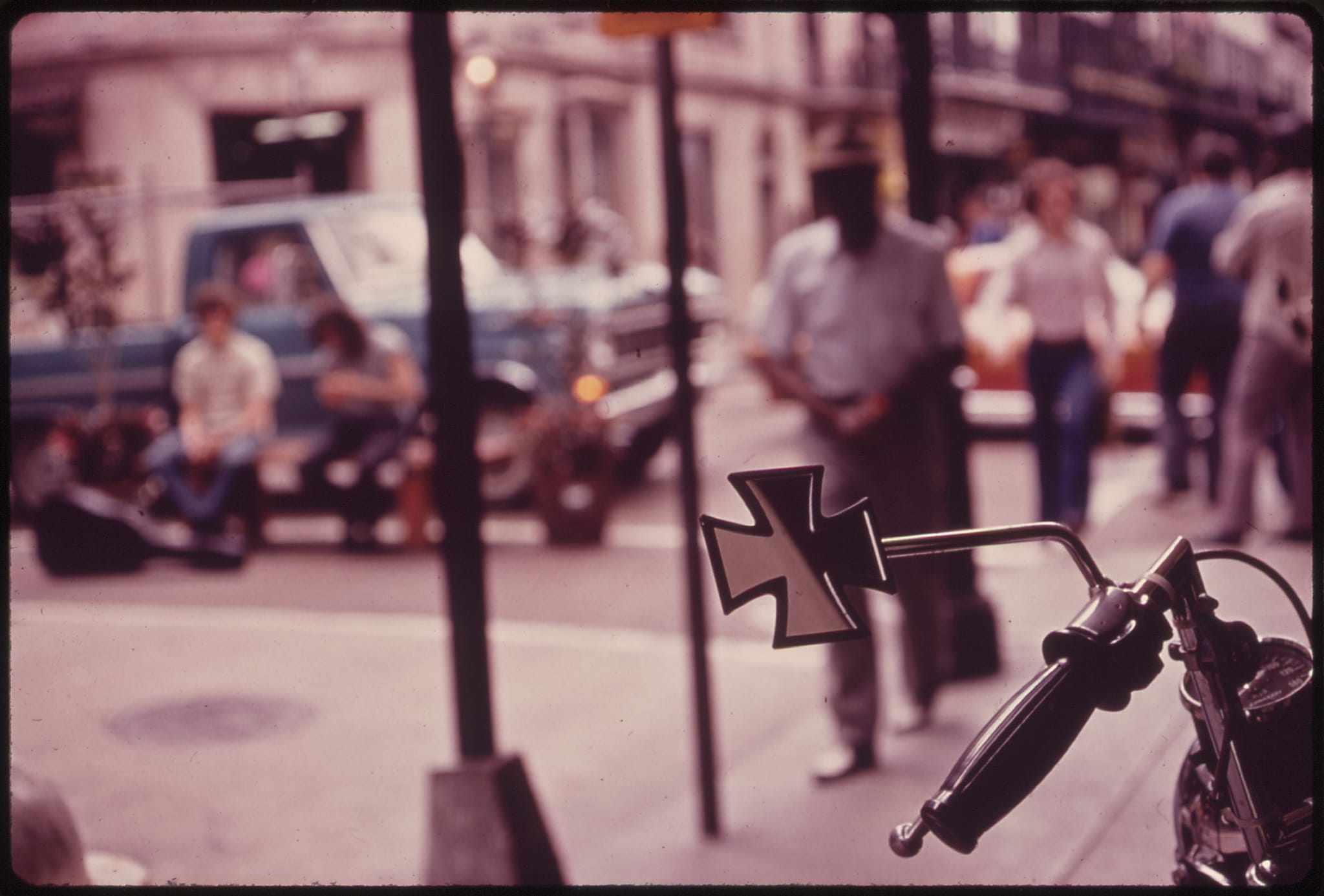 New Orleans, United States, in 1972 — STREET SCENE - Royal Street at St Peter Street, French Quarter, New Orleans 1972 - NARA - 546169